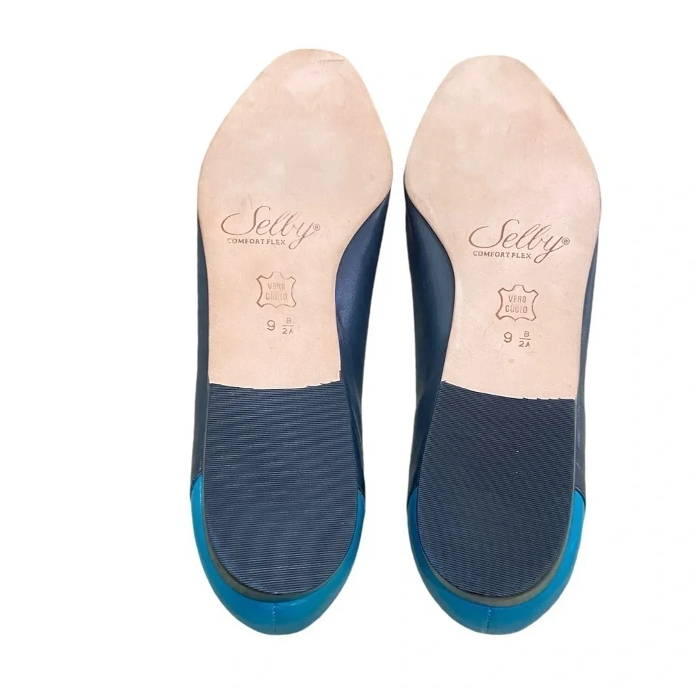 Shelby comfort flex tri-color blues slip on loafer premium leather size 9